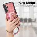 For Samsung Galaxy S24 5G Retro Cross Wristband Wallet Leather Back Phone Case(Pink)