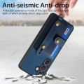For Samsung Galaxy S24 5G Retro Cross Wristband Wallet Leather Back Phone Case(Blue)