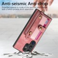 For Samsung Galaxy S24 Ultra 5G Retro Cross Wristband Wallet Leather Back Phone Case(Pink)