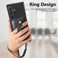 For Samsung Galaxy S24 Ultra 5G Retro Cross Wristband Wallet Leather Back Phone Case(Black)