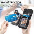 For iPhone 14 Zipper Wallet Leather Back Shockproof Phone Case(Black)