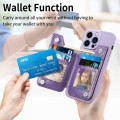 For iPhone 14 Pro Max Zipper Wallet Leather Back Shockproof Phone Case(Purple)