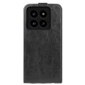 For Xiaomi 14 Pro R64 Texture Single Vertical Flip Leather Phone Case(Black)