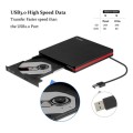 BT669 USB3.0 Laptop CD / DVD Burner Player Optical Drive Case External DVD Drive Enclosure