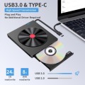052 USB + Type-C DVD Burner Readable SD / TF Card DVD-RW Recorder PC External Optical Drive