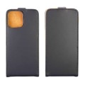 For iPhone 15 Pro Max Vertical Flip Leather Phone Case with Card Slot(Black)