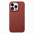 For iPhone 15 Pro Litchi Oil Edge Leather Back Phone Case(Red)