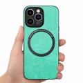 For iPhone 15 Pro Solid Color Leather Skin Back Phone Case(Green)