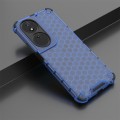 For Honor X7b Shockproof Honeycomb Phone Case(Blue)
