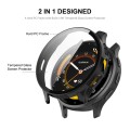 For Garmin Venu 3 ENKAY Hat-Prince Full Coverage PC + Tempered Glass Film Integrated Watch Case(Dark