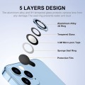 For iPhone 15 Pro / 15 Pro Max ENKAY Hat-Prince Glitter Rear Lens Aluminium Alloy Tempered Glass Fil
