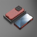 For Xiaomi 14 Pro Shockproof Honeycomb Phone Case(Red)