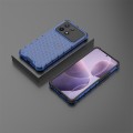 For Redmi K70 Shockproof Honeycomb Phone Case(Blue)