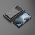 For Redmi K70E Shockproof Honeycomb Phone Case(Black)