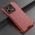 For Xiaomi Poco X6 Shockproof Honeycomb Phone Case(Red)
