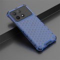 For Xiaomi Poco X6 Pro Shockproof Honeycomb Phone Case(Blue)