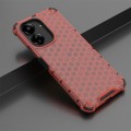 For  Redmi 13C 4G Shockproof Honeycomb Phone Case(Red)