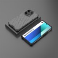 For Redmi Note 13 4G Global Shockproof Honeycomb Phone Case(Black)
