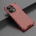 For Redmi Note 13 4G Global Shockproof Honeycomb Phone Case(Red)