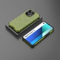 For Redmi Note 13 4G Global Shockproof Honeycomb Phone Case(Green)