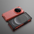 For Xiaomi 14 Ultra Shockproof Honeycomb Phone Case(Red)