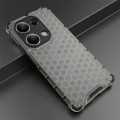 For Redmi Note 13 Pro 4G Shockproof Honeycomb Phone Case(Black)