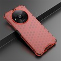 For Xiaomi Redmi A3 Shockproof Honeycomb Phone Case(Red)