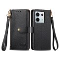 For Redmi Note 13 Pro 5G Love Zipper Lanyard Leather Phone Case(Black)