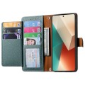 For Redmi Note 13 5G Love Zipper Lanyard Leather Phone Case(Green)