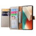 For Redmi Note 13 5G Love Zipper Lanyard Leather Phone Case(Gray)