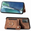 For Samsung Galaxy Note20  Ultra Retro Skin-feel Ring multi-card Wallet Phone Case(Brown)