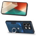 For Xiaomi Redmi Note 13 Retro Skin-feel Ring Card Wallet Phone Case(Blue)
