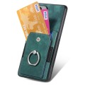 For Xiaomi Redmi Note 13 Retro Skin-feel Ring Card Wallet Phone Case(Green)