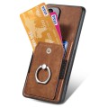 For Xiaomi Redmi Note 13 Retro Skin-feel Ring Card Wallet Phone Case(Brown)