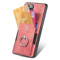For Xiaomi Redmi Note 13 Retro Skin-feel Ring Card Wallet Phone Case(Pink)
