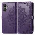 For Xiaomi Redmi 13C Mandala Flower Embossed Leather Phone Case(Purple)