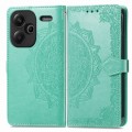 For Xiaomi Redmi Note 13 Pro+ Mandala Flower Embossed Leather Phone Case(Green)