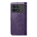 For Xiaomi Redmi K70 Pro Mandala Flower Embossed Leather Phone Case(Purple)