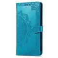 For Xiaomi Redmi K70 Pro Mandala Flower Embossed Leather Phone Case(Blue)