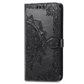 For Xiaomi Redmi K70 Pro Mandala Flower Embossed Leather Phone Case(Black)