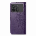 For Xiaomi Redmi K70 Mandala Flower Embossed Leather Phone Case(Purple)