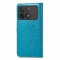 For Xiaomi Redmi K70 Mandala Flower Embossed Leather Phone Case(Blue)