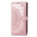 For Xiaomi Redmi K70E Mandala Flower Embossed Leather Phone Case(Rose Gold)