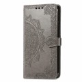 For Xiaomi Redmi K70E Mandala Flower Embossed Leather Phone Case(Grey)