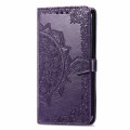 For Xiaomi Redmi K70E Mandala Flower Embossed Leather Phone Case(Purple)