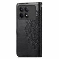 For Xiaomi Redmi K70E Mandala Flower Embossed Leather Phone Case(Black)