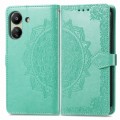 For Xiaomi Redmi 13C 5G Mandala Flower Embossed Leather Phone Case(Green)