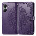 For Xiaomi Redmi 13C 5G Mandala Flower Embossed Leather Phone Case(Purple)