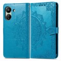 For Xiaomi Redmi 13C 5G Mandala Flower Embossed Leather Phone Case(Blue)