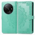 For Xiaomi Redmi A3 Mandala Flower Embossed Leather Phone Case(Green)